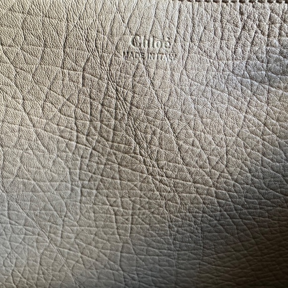 Chloe Charlotte Tote Handbag Tan and Navy - Picture 5 of 6